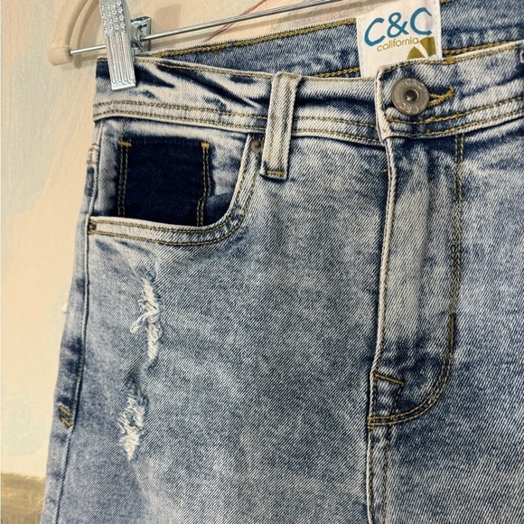 C&C CALIFORNIA Acid Washed Straight Leg Ankle Jean Size 27 - Picture 7 of 11